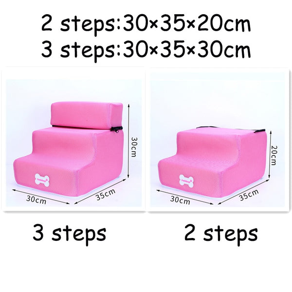 Dog House Stairs Pet 3 Steps Stairs Ramp Ladder Antislip Removable
