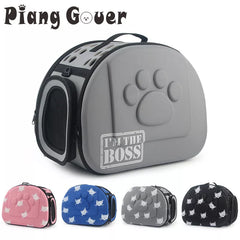 Cat Pattern Dog Carrier Bag Portable Cats Handbag Foldable Travel Bag Puppy Carrying Shoulder Pet Bags