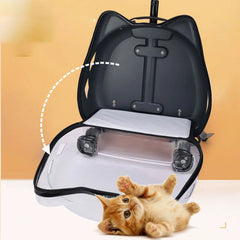 Transparent Capsule Pet Travel Trolley Bag Acrylic Universal Pet Backpack Large Space Travel Case Carrier with Wheels