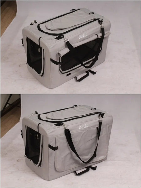 Pet Stroller breathable Mesh surface dog cat trolley stroller outdoor car folding bag with wheels Detachable dog stroller cart