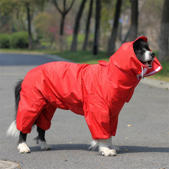 Large Pet Dog Raincoat Waterproof Rain Clothes Jumpsuit For Big Medium Small Dogs Golden Retriever Outdoor Pet Clothing Coat