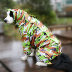 Large Pet Dog Raincoat Waterproof Rain Clothes Jumpsuit For Big Medium Small Dogs Golden Retriever Outdoor Pet Clothing Coat