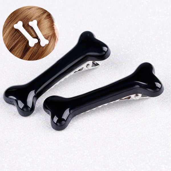 2 Pcs Women Dog Bone Design Hairpin Fashion Creative Popular Hair Clips Girls Charm Lovely Barrettes Styling Tools Accessories