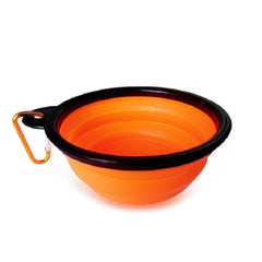 Pet dog cat feeding water folding bowl with buckle pet bowl outdoor portable dog bowl utensils universal pet equipment