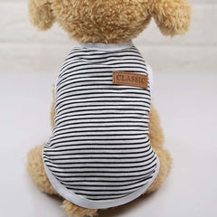 Classic Stripe Dog Shirt Cheap Dog Clothes For Small Dogs Summer Chihuahua Tshirt Cute Puppy Vest Yorkshire Terrier Pet Clothes