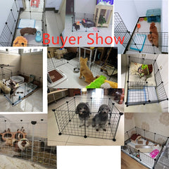 Foldable Pet Playpen Iron Fence Puppy Kennel House Exercise Training Puppy Kitten Space Dogs Supplies rabbits guinea pig Cage