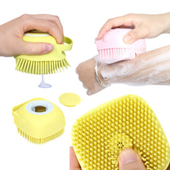 Pet Dog Cat Bath Brush 2-in-1 Pet SPA Massage Comb Soft Silicone Pet Shower Hair Grooming Cmob Dog Cleaning Tool Pet Supplies