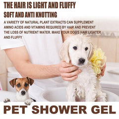 Pet Shower Gel Pet Shampoo and Conditioner 2in1Pet Shower Gel for Puppy Dog Cat Shower Soap Soft Dog Shampoo Body Wash