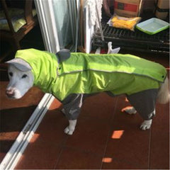 Large Pet Dog Raincoat Waterproof Rain Clothes Jumpsuit For Big Medium Small Dogs Golden Retriever Outdoor Pet Clothing Coat