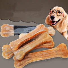 Dog Teeth Clean Toy Dog Chews Toys Leather Cowhide Bone Molar Teeth Clean Stick Food Treats Dogs Bones for Puppy Accessories