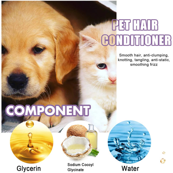 Pet Conditioner Hair Conditioner For Dogs Natural Pet Hair Care Cream For Making Your Pet's Hair Fluffy And Soft Without Tangles