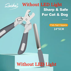LAIKA LED Pet Nail Clippers Professional Cats Claw Blood Line Scissors Dog Nail Trimmer Grooming Cutter for Animals Pet Supply