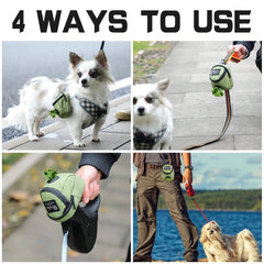 Portable Pet Dog Treat Bag Pouch Multifunction Dog Training Bag Outdoor Travel Dog Poop Bag Dispenser Durable Pet Accessories
