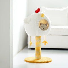 Cat Scratching Posts Cute Chick Shape Pet Sleeping Rest House Cats Scratcher House Multifunctional Cat Scratch Furniture