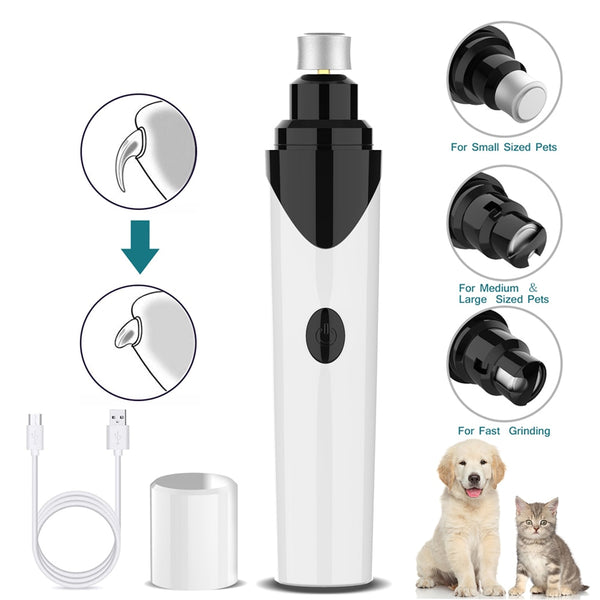 Electric Cat Dog Nail Clippers Paw Painless Nail Claws Cutter Pet Nail Grinder Trimmer Grooming and Care Pet Nails Scissors Tool