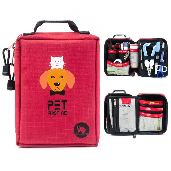 Bearhoho Dog First Aid Kit 160pcs Medical Case Spotify Pet Emergency Survival Kit Molle Pouch For Travel Hiking Camping Hunting