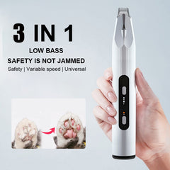 Dog Clippers Professional Pet Trimmer LED Light Pet Health Care Clipper Dog Shear Butt Ear Eyes Hair Cutter Machine Remover