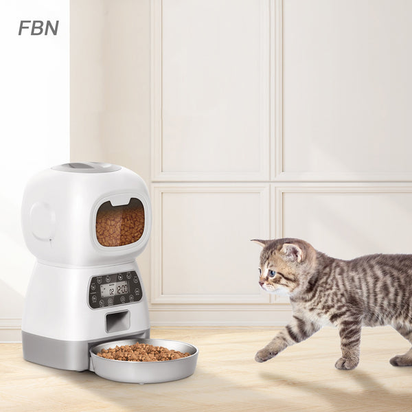 3.5L Pet Automatic Feeder For Cats Dogs Smart Food Dispenser Steel Bowl Auto Timer Dog Cat Pet Feeding Pet Supplies
