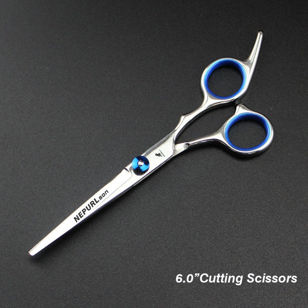 7.0inch blue  pet grooming scissors set straight cut teeth cut fish bone scissors