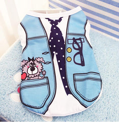 Cartoon Dog Shirt Summer Small Dog Clothes Chihuahua Tshirt Puppy Vest Yorkshire Terrier Pet Clothes Ropa Perro Pets Clothing