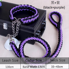 Nylon Dog Harness Leash For Medium Large Dogs Leads Pet Training Running Walking Safety Mountain Climb Dog Leashes Ropes supply