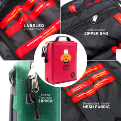 Bearhoho Dog First Aid Kit 160pcs Medical Case Spotify Pet Emergency Survival Kit Molle Pouch For Travel Hiking Camping Hunting